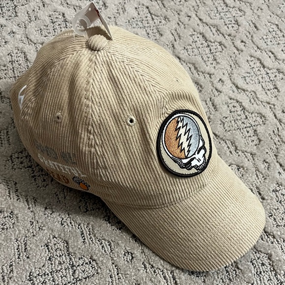 🐢 '25 Grateful Dead Band Corduroy Good Ole' Mushroom Bear Rose Unworn Clean Hat - Picture 1 of 16